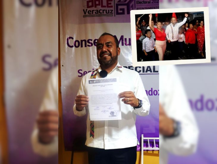 Gustavo Sánchez Ortiz recibe constancia de votos en Camerino Z. Mendoza