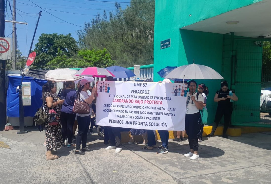 Protestan trabajadores del IMSS de Cuauhtémoc por fallas en aire acondicionado