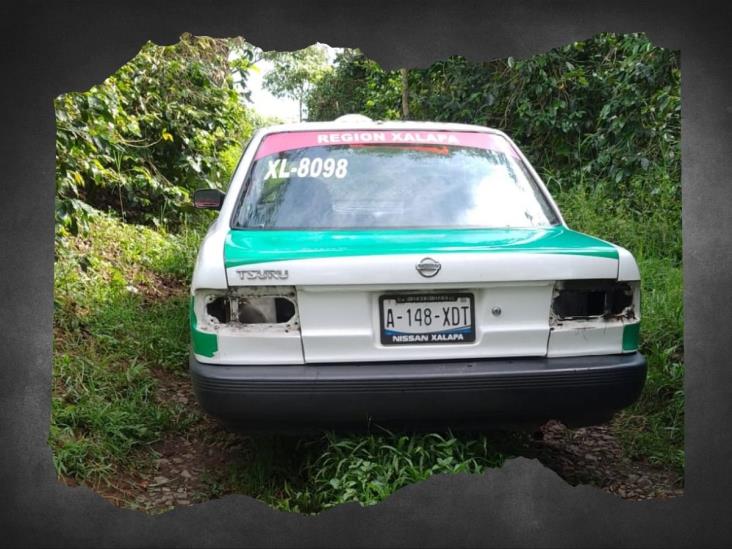 Desvalijan y abandonan en Cosautlán taxi robado en Xalapa