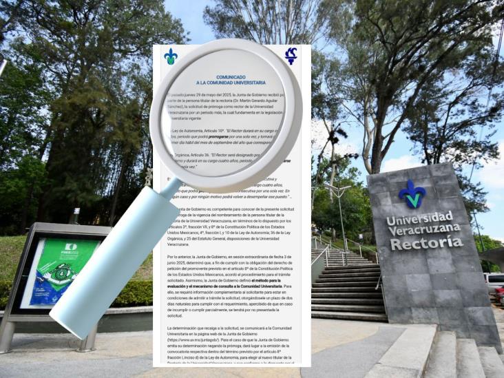 Legítima, solicitud de prórroga de rector de UV Martín Aguilar; Junta de Gobierno evalúa