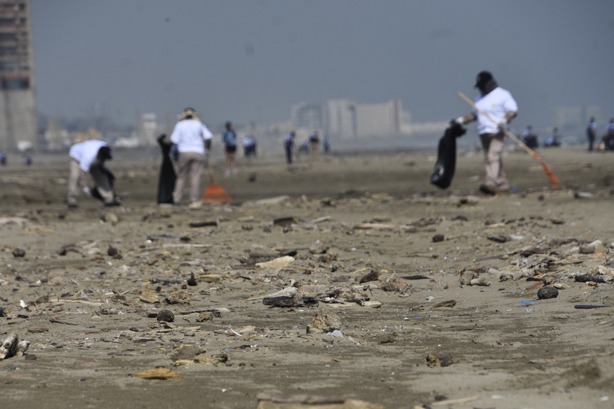 Semar, Ayuntamiento y porteños se unen para limpiar 2 kilómetros de playa en Coatzacoalcos | VIDEO