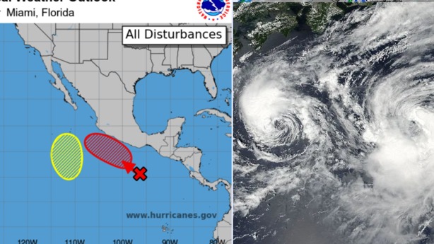 ¿Qué es el efecto Fujiwhara y cómo podría activarse entre las tormentas Bárbara y Cosme?