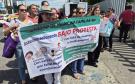 Protesta personal del IMSS de Veracruz por falta de aire acondicionado