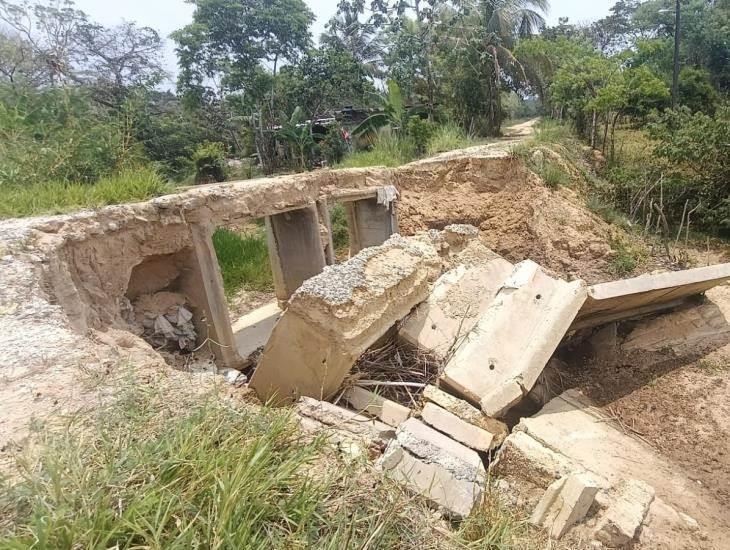 Siguen a la espera que la SIOP atienda daños causados por las lluvias en Moloacán
