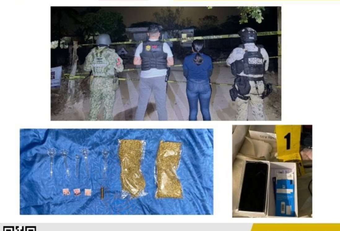 Fiscalía aseguran inmueble con armamento en operativo con fuerzas federales en Cotaxtla, Veracruz