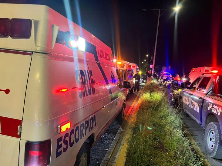 Competencia ilegal termina con dos motociclistas lesionados en el bulevar Banderilla (+VIDEO)