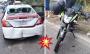 Motociclista choca contra taxi en la carretera Amozoc-Nautla