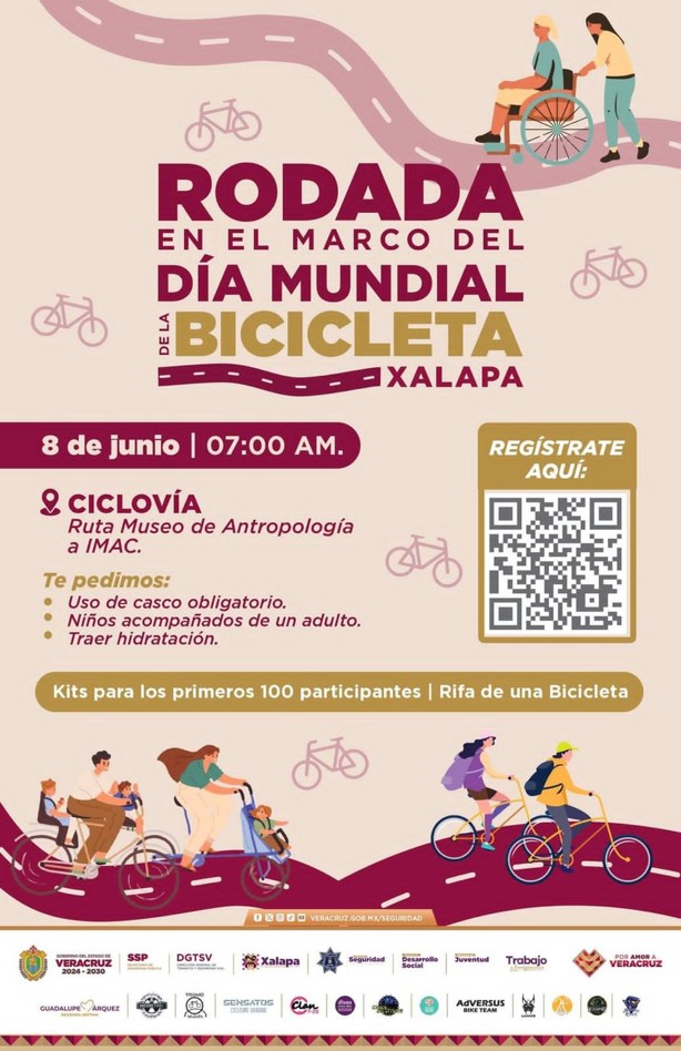 Día Mundial de la Bicicleta: Anuncian rodada en Xalapa; así puedes participar