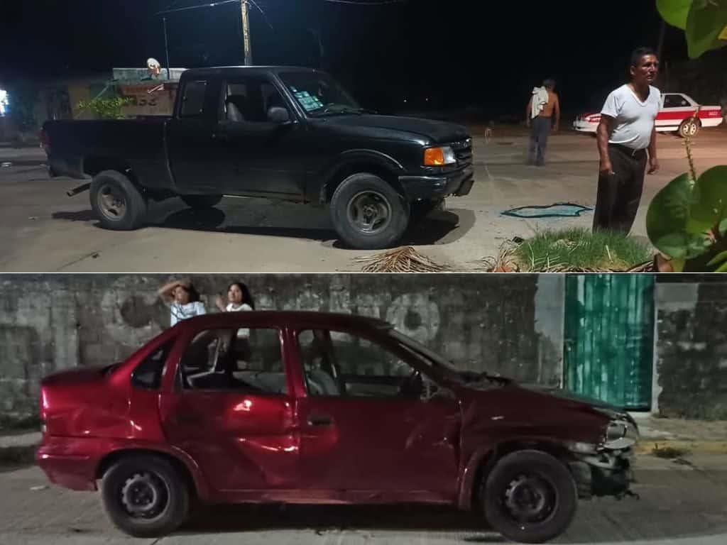 Una mujer resulta lesionada tras choque en Coatzacoalcos
