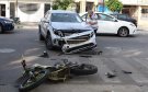 Pareja lesionada tras choque entre motocicleta y camioneta en Costa Verde, Boca del Río