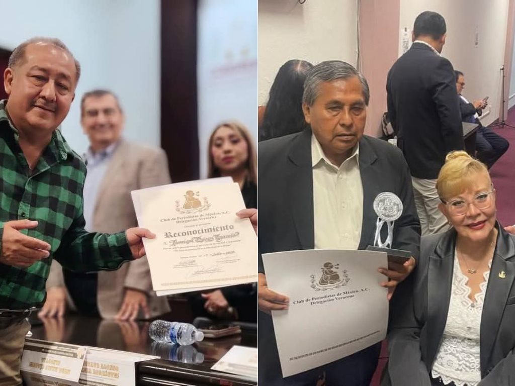 Reconocen a periodistas de la región de Acayucan con premio estatal en el Día de la Libertad de Expresión