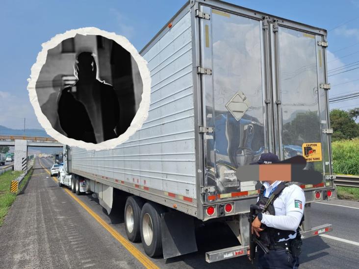 Identifican a persona detenida junto a tráiler robado en la autopista Orizaba-Ciudad Mendoza