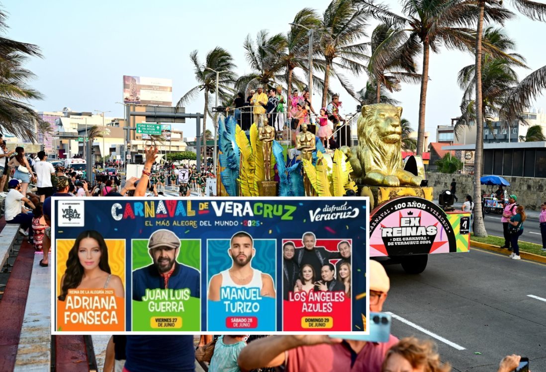 Estos son los artistas que cantarán en los conciertos masivos del Carnaval de Veracruz 2025