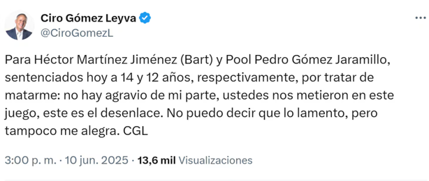Sentencian a El Pool y El Bart por ataque a Ciro Gómez Leyva; recibirán hasta 14 años de prisión
