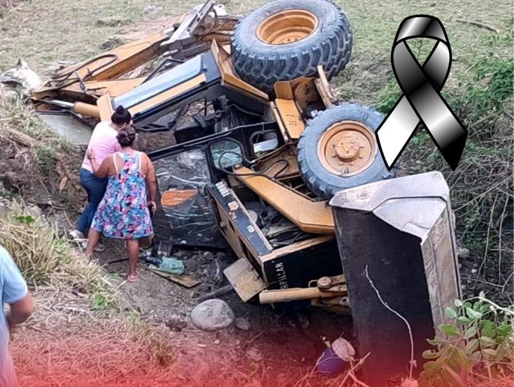 Fatal accidente en la carretera Misantla–Nautla: fallece operador de retroexcavadora 