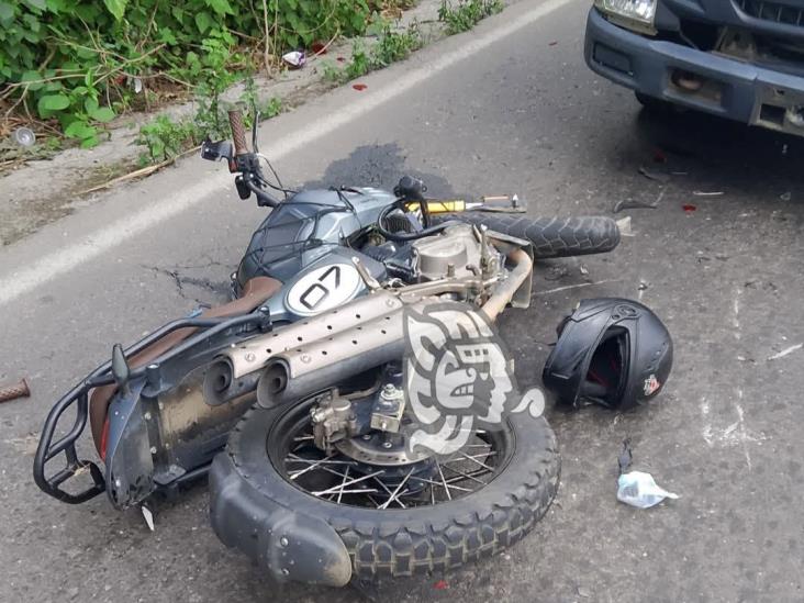 Se accidenta motociclista sobre la carretera federal 143 Fortín- Huatusco