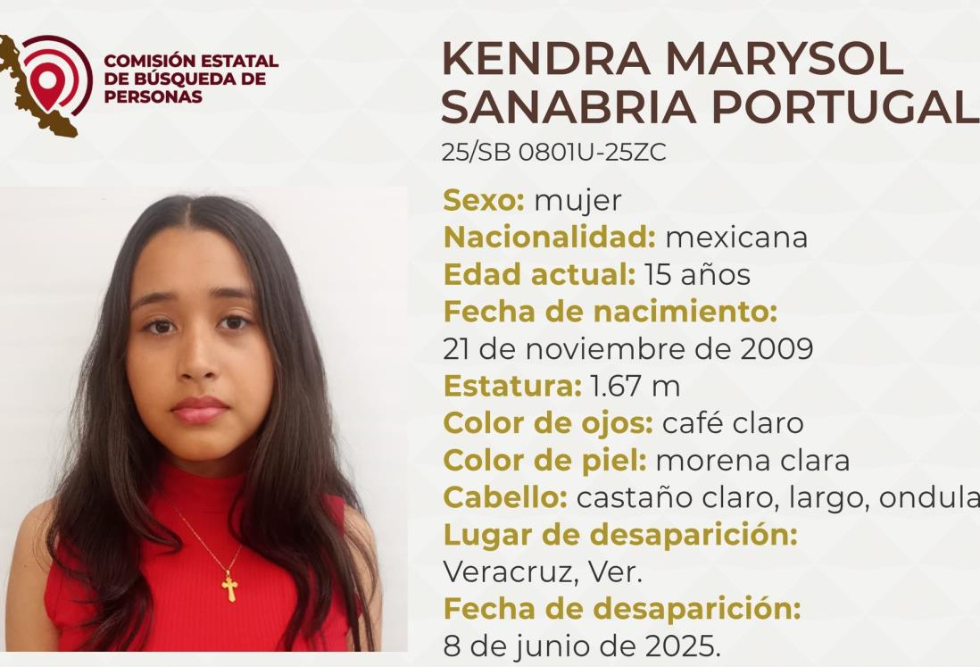 Desaparece Kendra Marysol Sanabria de 15 años en el puerto de Veracruz