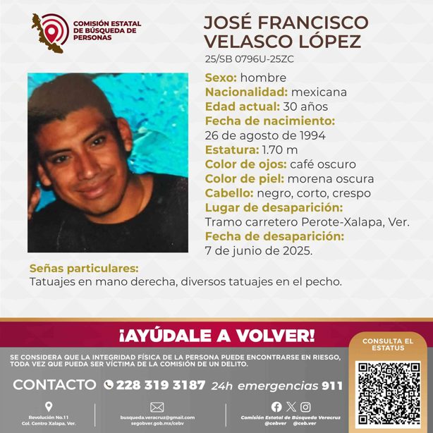 A tres días, no hay noticias de José Francisco Velasco López, trailero veracruzano desaparecido