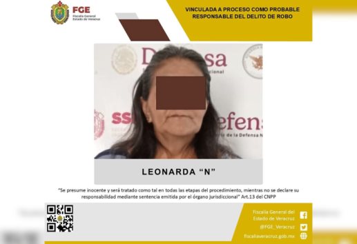 Vinculan a mujer en Martínez de la Torre por presunto robo de cámara de videovigilancia