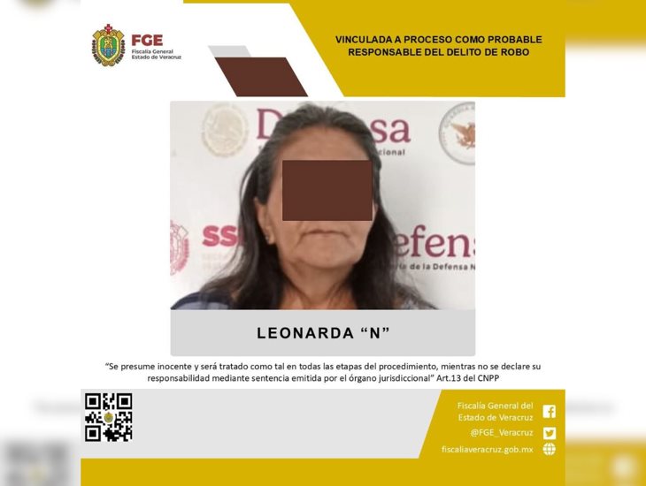 Vinculan a mujer en Martínez de la Torre por presunto robo de cámara de videovigilancia