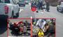 Grave, motociclista tras derrapar frente a plaza Xanat en Xalapa