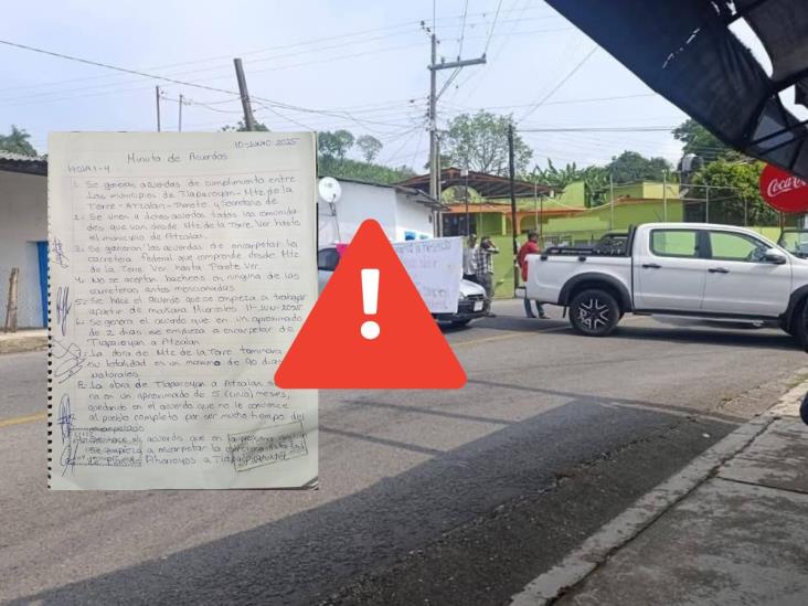 Pactan rehabilitación total de carretera Tlapacoyan–Perote, pero continúa bloqueo