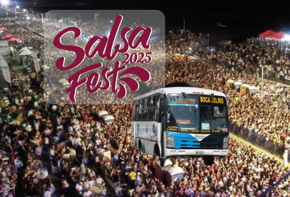 Salsa Fest 2025: Paradas de camiones urbanos para ir al salsódromo en Boca del Río