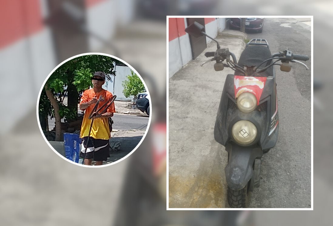 Vecinos exponen a sujeto que robó una moto y cableado en la colonia México | VIDEO