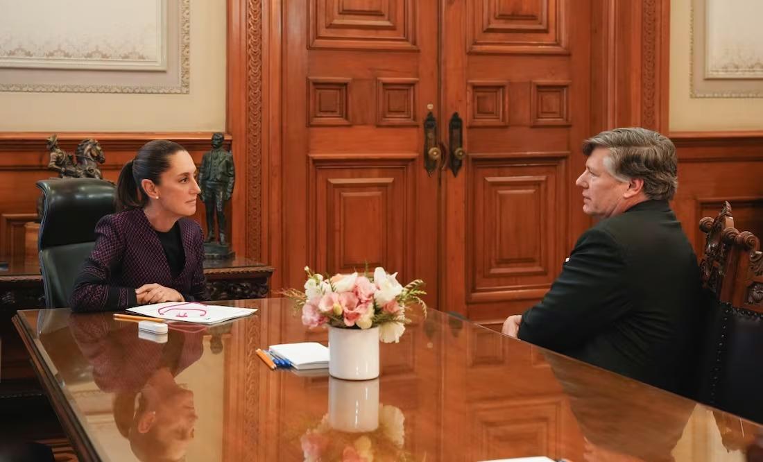 Se reúne Claudia Sheinbaum con Christopher Landau; conversan sobre relación México y EU