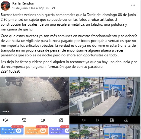 Sujeto roba en vivienda en Veracruz y queda grabado en cámara de vigilancia | VIDEO