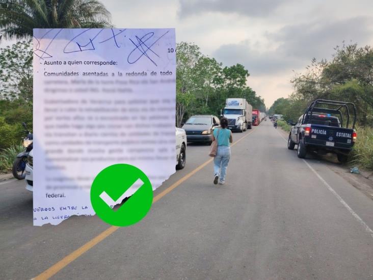 Liberan paso San Rafael-Martínez de la Torre; logran acuerdo
