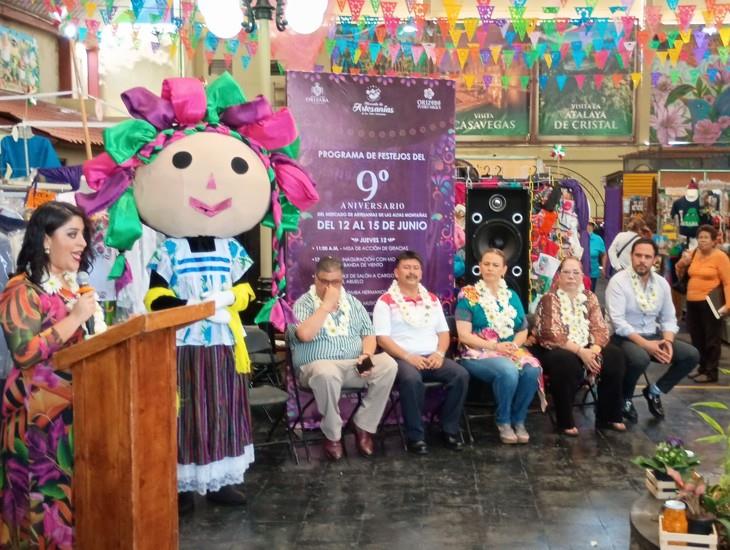 Mercado de Artesanías en Orizaba inicia festejos por su noveno aniversario