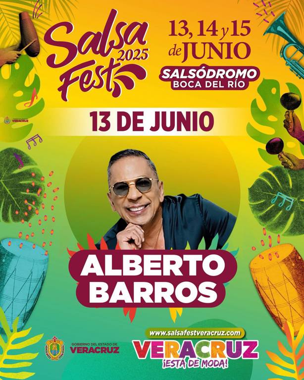 Ya llegó Alberto Barros a Veracruz para el Salsa Fest 2025