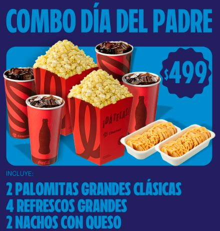 Cinemex lanza combo especial por el Día del Padre, ¿qué incluye?