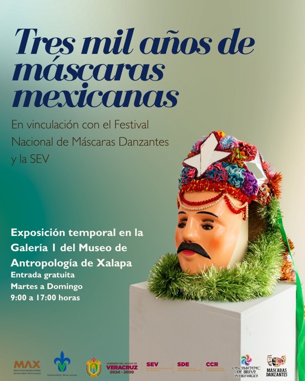 Exposición Tres mil años de máscaras mexicanas llega al MAX