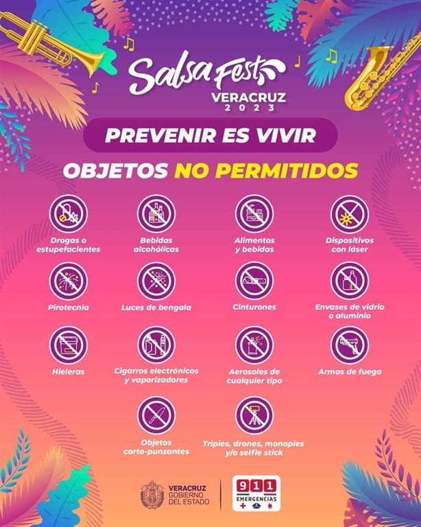 Salsa Fest 2025: ¿Qué objetos está prohibido ingresar?