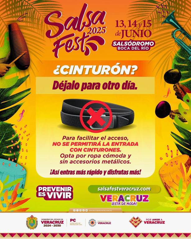 Salsa Fest 2025: Por esta razón está prohibido que lleves cinturón