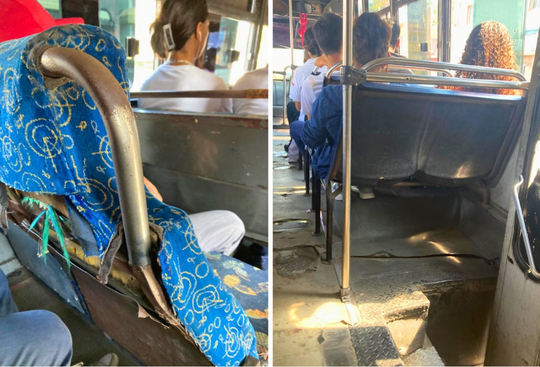 Usuarios denuncian mal servicio y camiones en mal estado en ruta Chapultepec de Veracruz