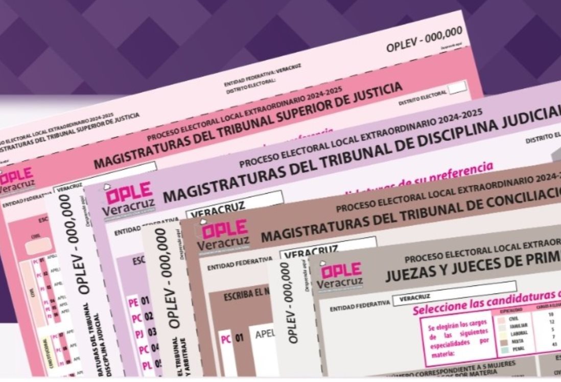 OPLE reinicia cómputos de elección al Poder Judicial en Veracruz con programa "boleta por boleta"