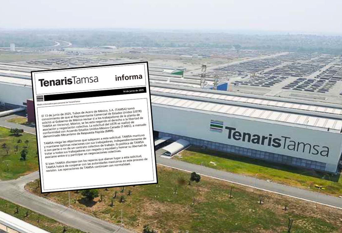 Tamsa rechaza negar derecho de asociación a empleados en planta de Veracruz