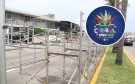 Continúa la instalación de gradas para el Carnaval de Veracruz 2025