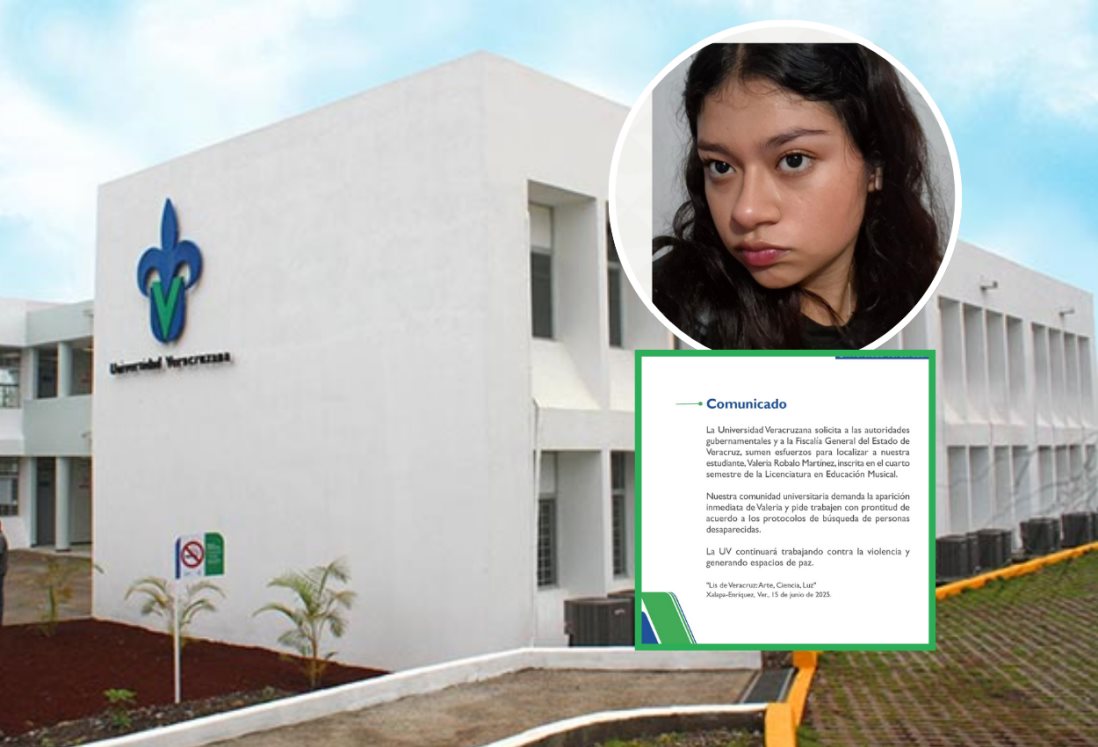 Alertan por desaparición de Valeria Robalo, estudiante de la UV en Veracruz