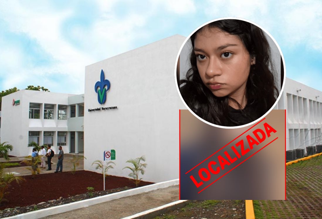 Localizan a estudiante de la UV en Veracruz tras 3 días desaparecida