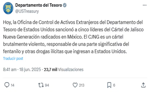 EU sanciona por terrorismo a El Mencho; también castiga al supuesto asesino de la influencer Valeria Márquez