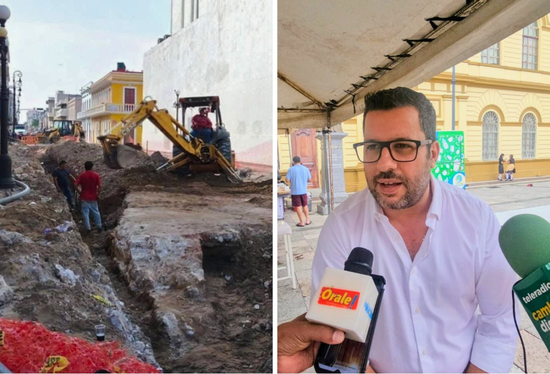 Se busca acelerar obras en Centro Histórico de Veracruz para no afectar a comercios
