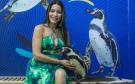 Adriana Fonseca, reina del Carnaval de Veracruz 2025 visita el Aquarium