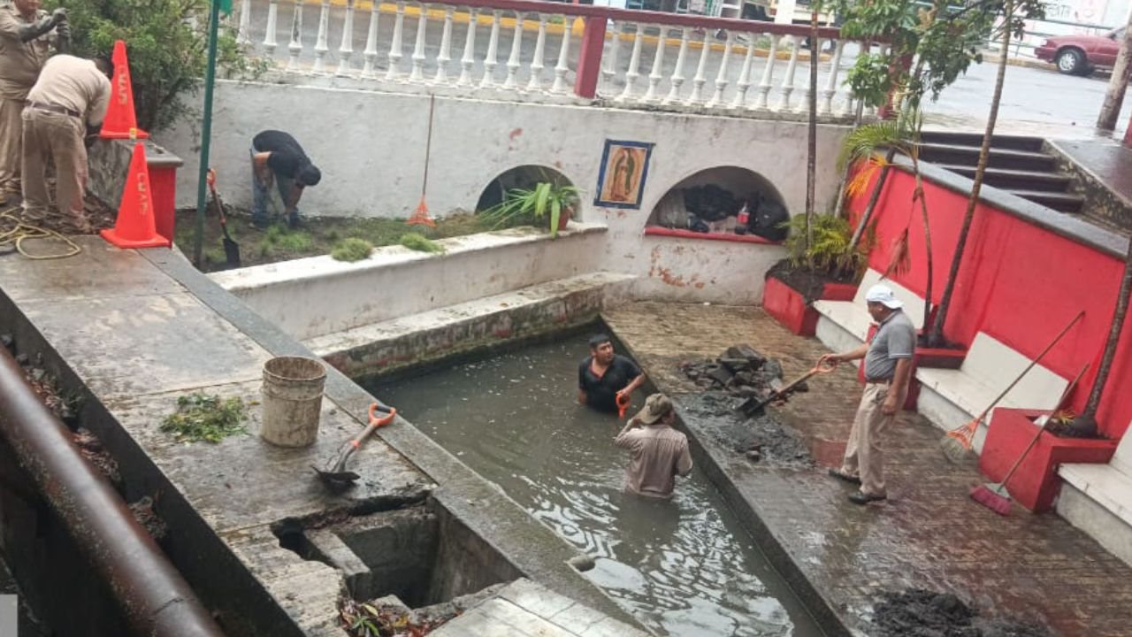 Acciones por temporada de lluvias en San Andrés Tuxtla