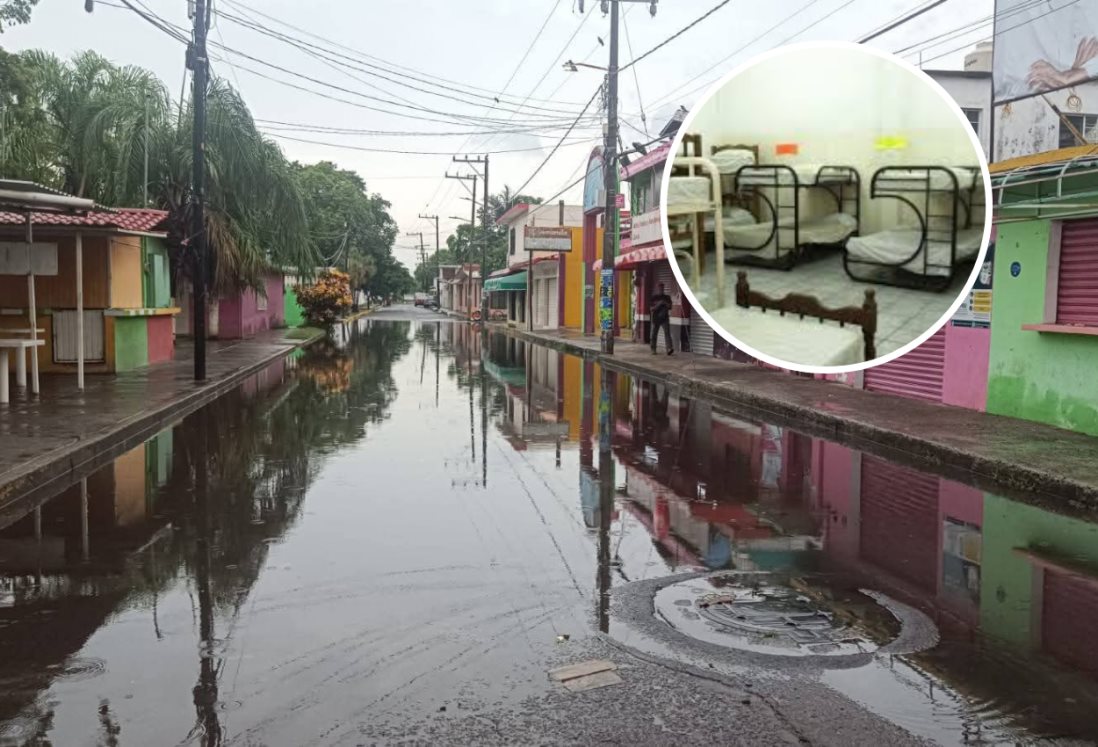 Habilitan albergues en Medellín de Bravo por fuertes lluvias