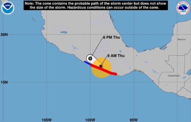 Huracán "Erick" es categoría 1 pero podría provocar inundaciones y lluvias en Veracruz : PC