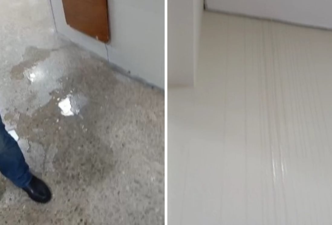 Lluvias provocan filtraciones en paredes del IMSS de Veracruz